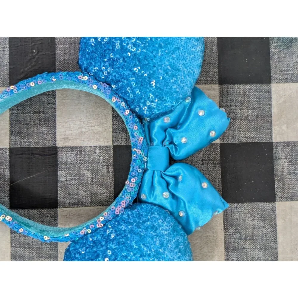 Disney Minnie Mouse Ears Sequenced Headbands Lot of 2